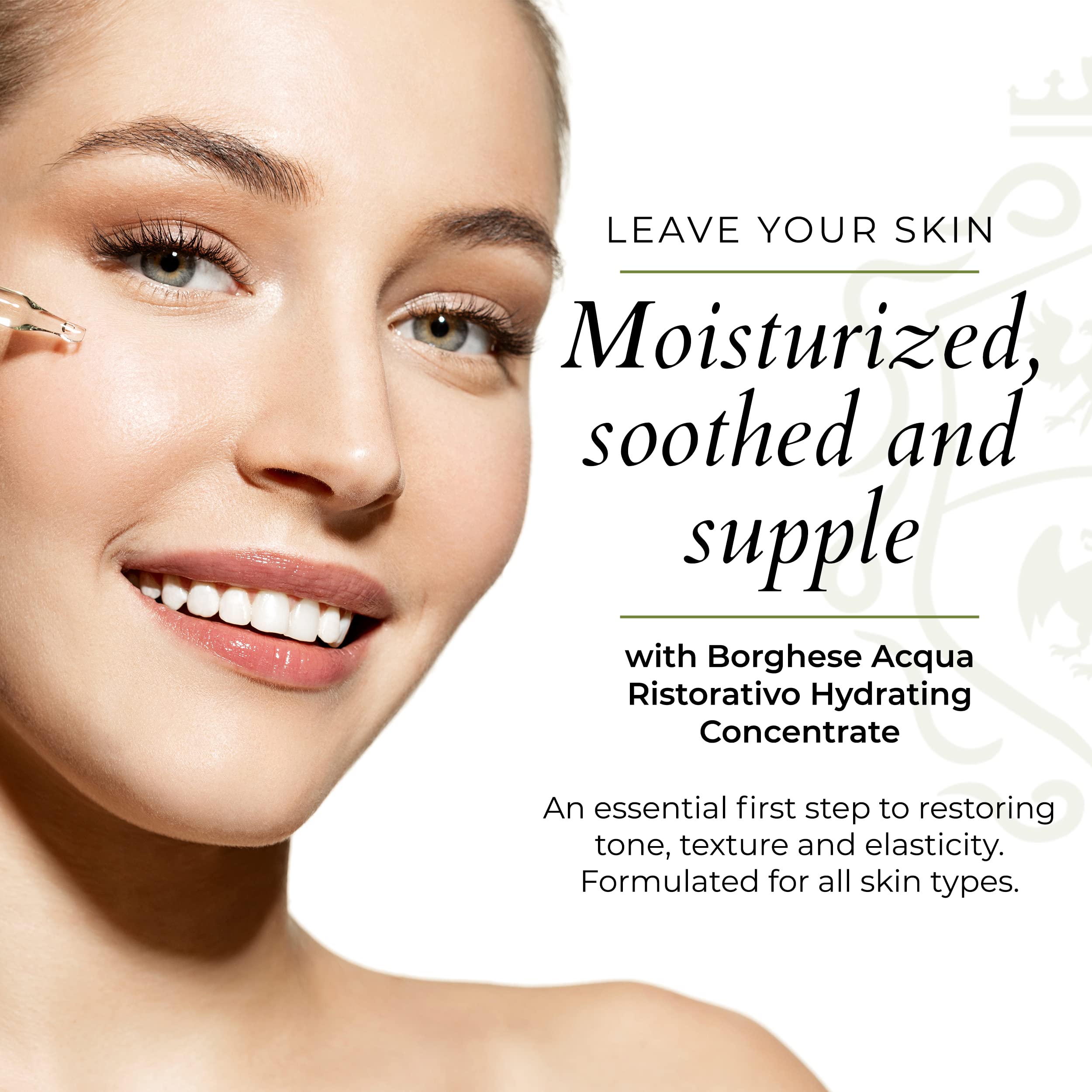 Close-up of Borghese hydrating concentrate texture for quick absorption