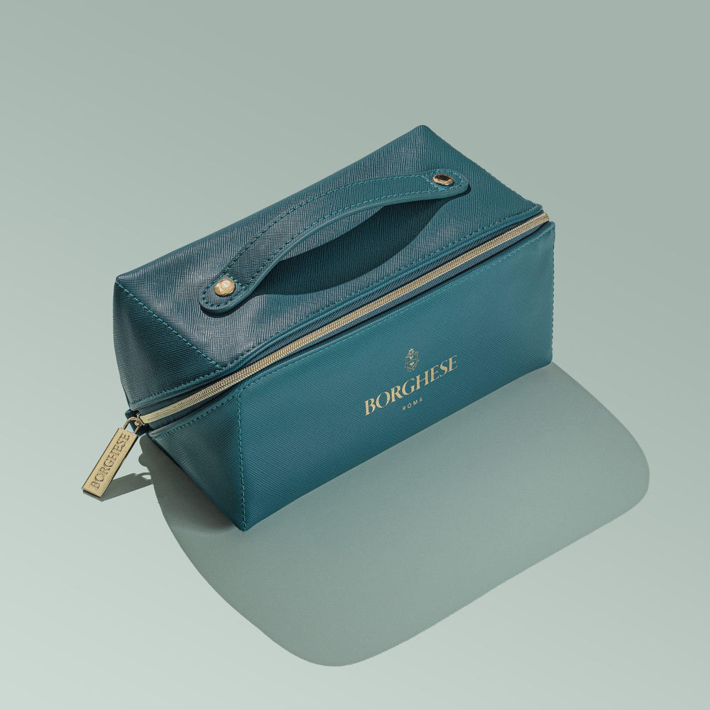 Borghese Italian Recipe Travel Set packaging close up showing premium design.