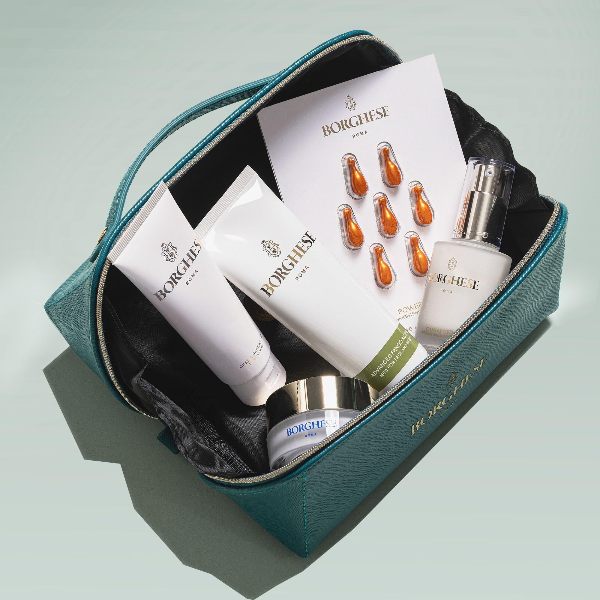 Borghese Italian Recipe Travel Set travel bag compact and organized for travelers.