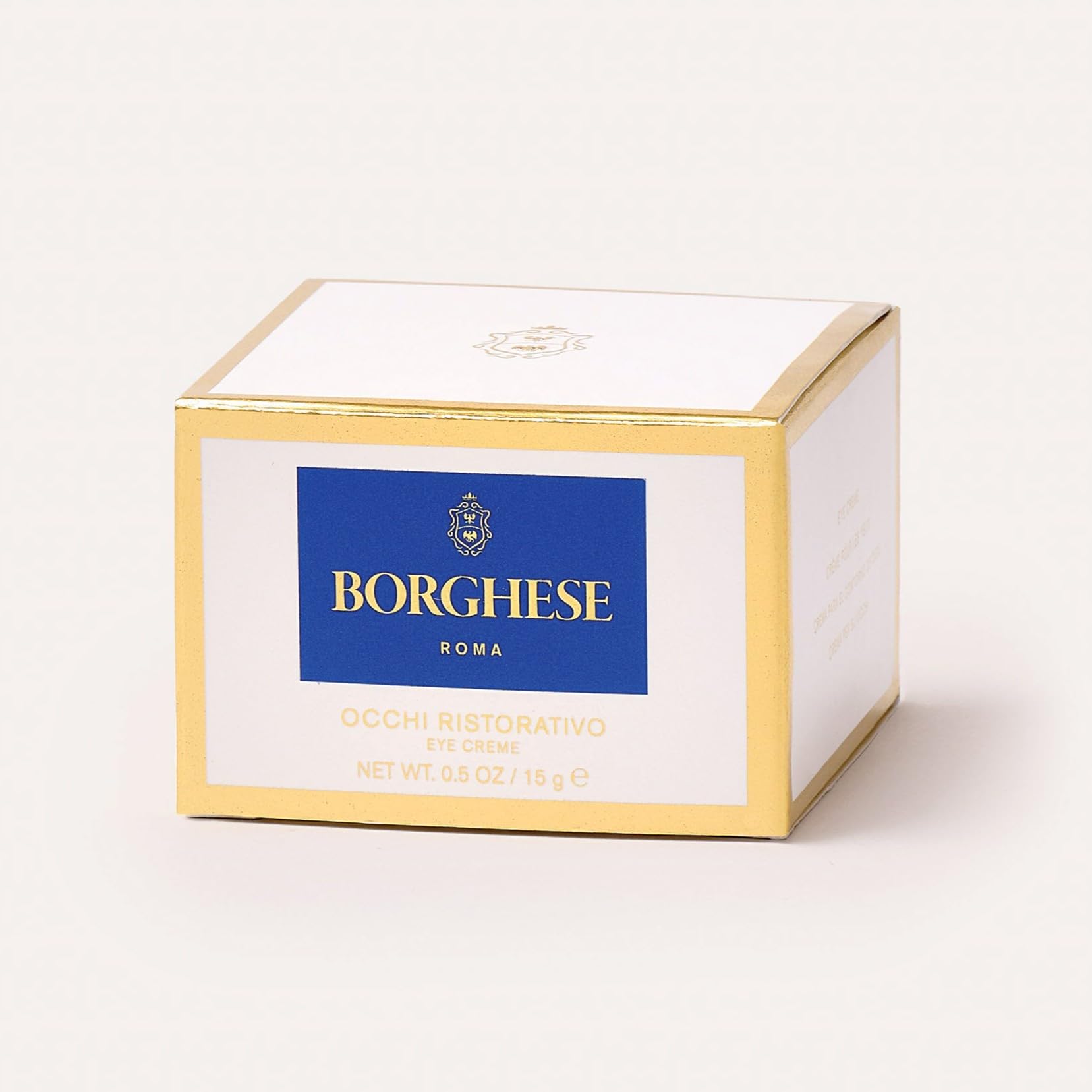 Swatch of Borghese Restorative Eye Cream texture on skin