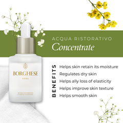 Borghese serum highlights key ingredients: hyaluronic acid and watermelon extract