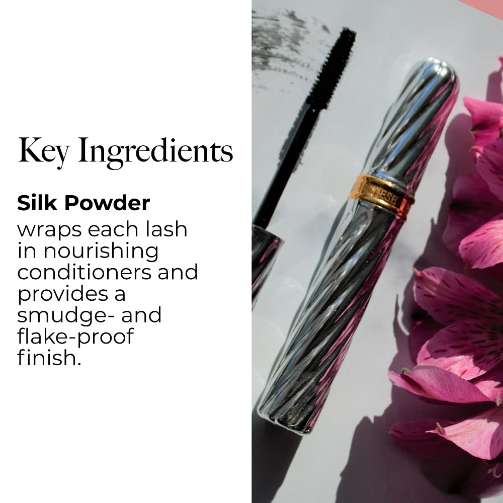 Borghese Superiore mascara brush-closeup highlights premium brush for even coating