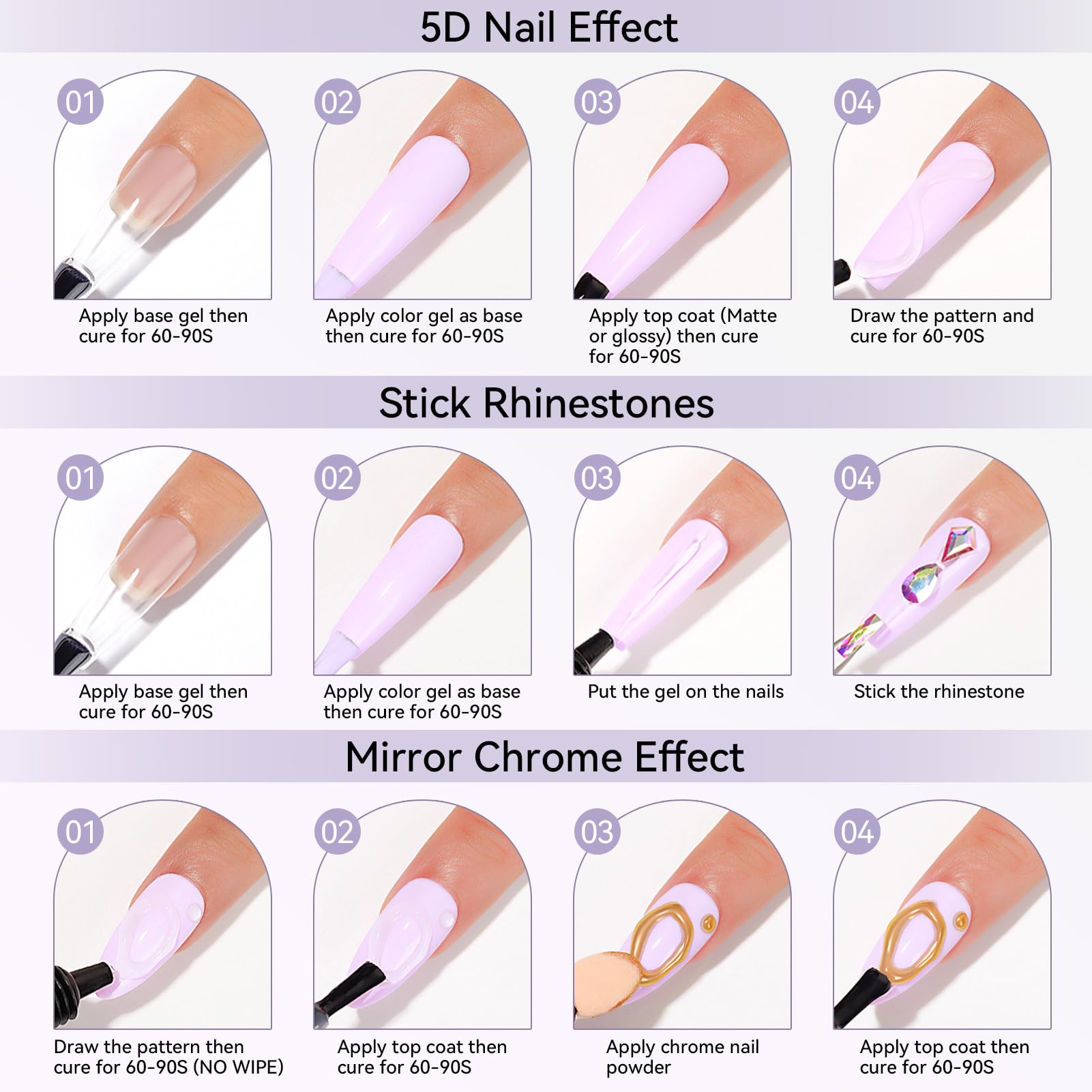 Born Pretty 5D gel art DIY salon-use kit for home manicures