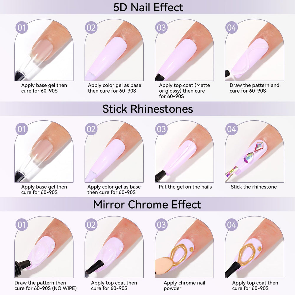 Born Pretty 5D gel art DIY salon-use kit for home manicures