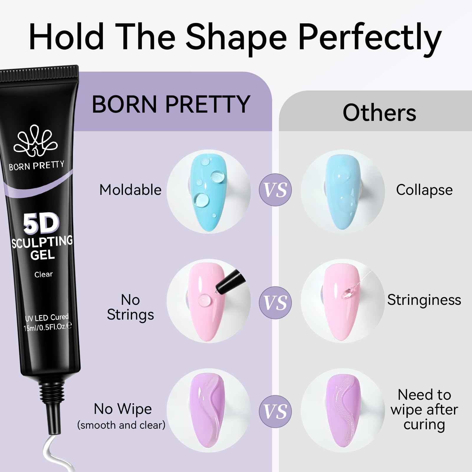 Born Pretty 5D gel art step-by-step application guides beginners to precision