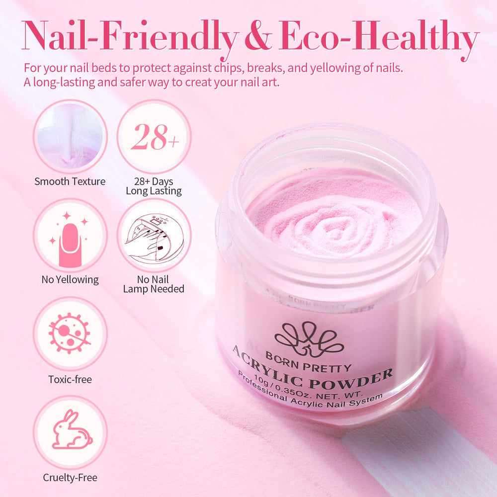 Born Pretty acrylic nail brush set for precise color application.