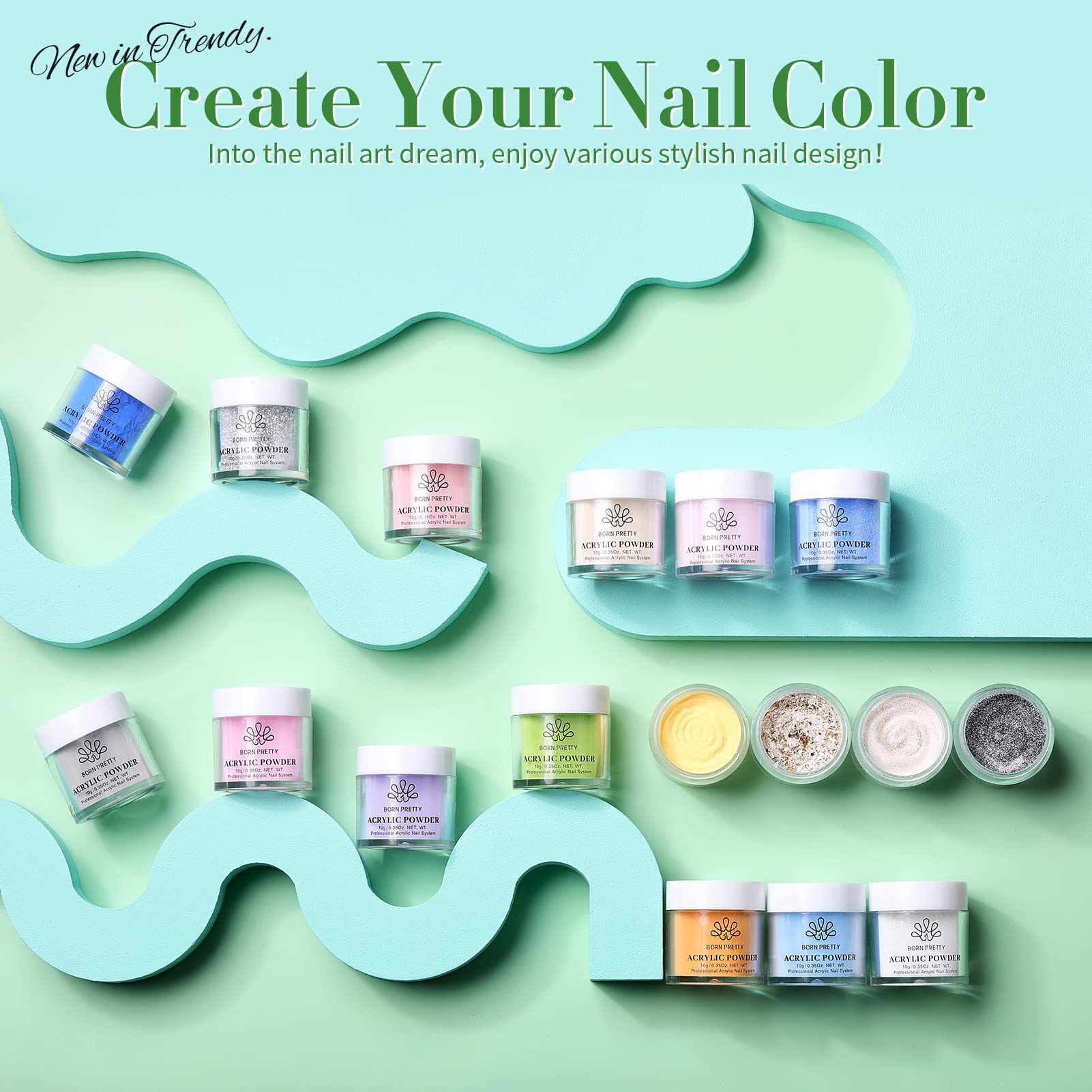Born Pretty 36-color kit, all-season palette for French and art designs.