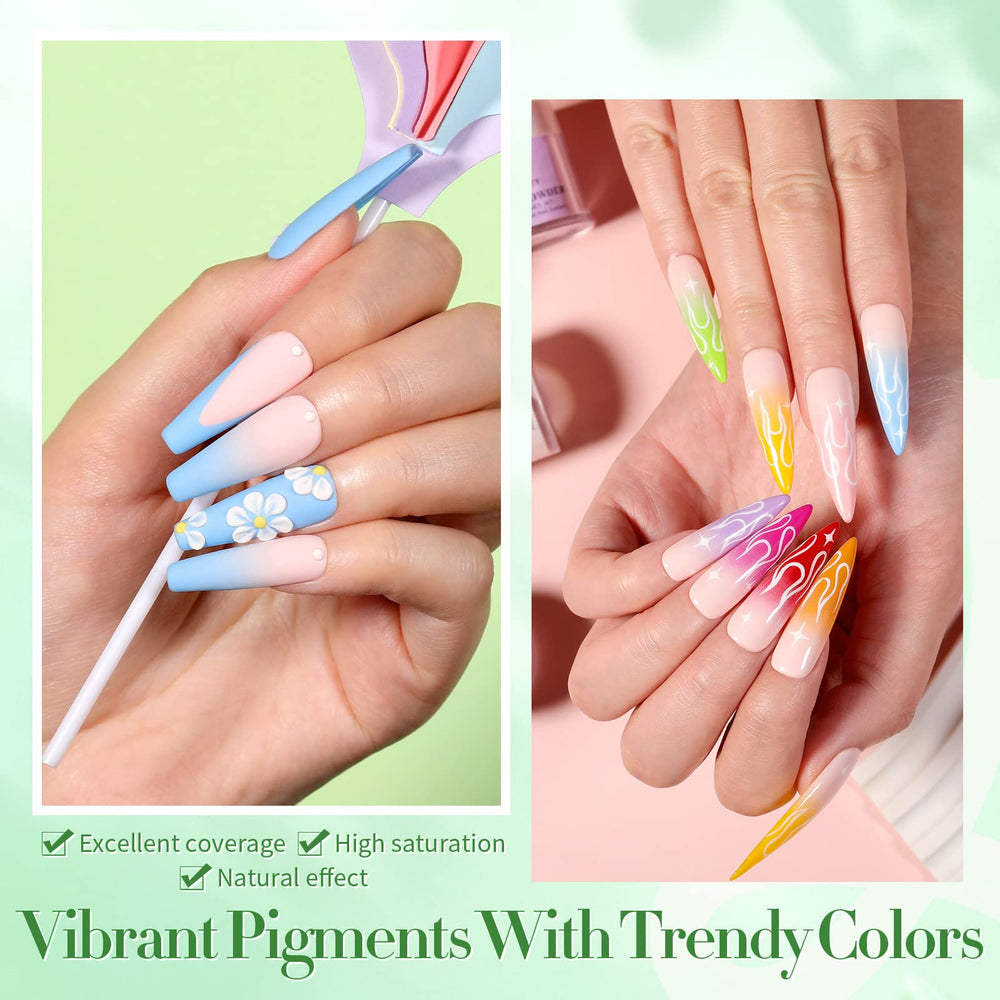 Born Pretty white acrylic powder, crisp base for clean extensions.