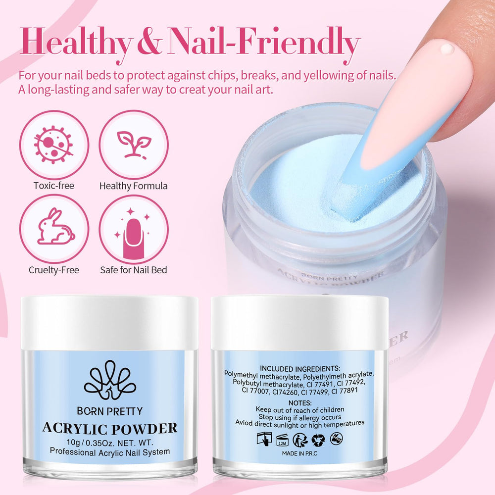 Gift-ready Born Pretty acrylic powder set for Valentines or birthdays