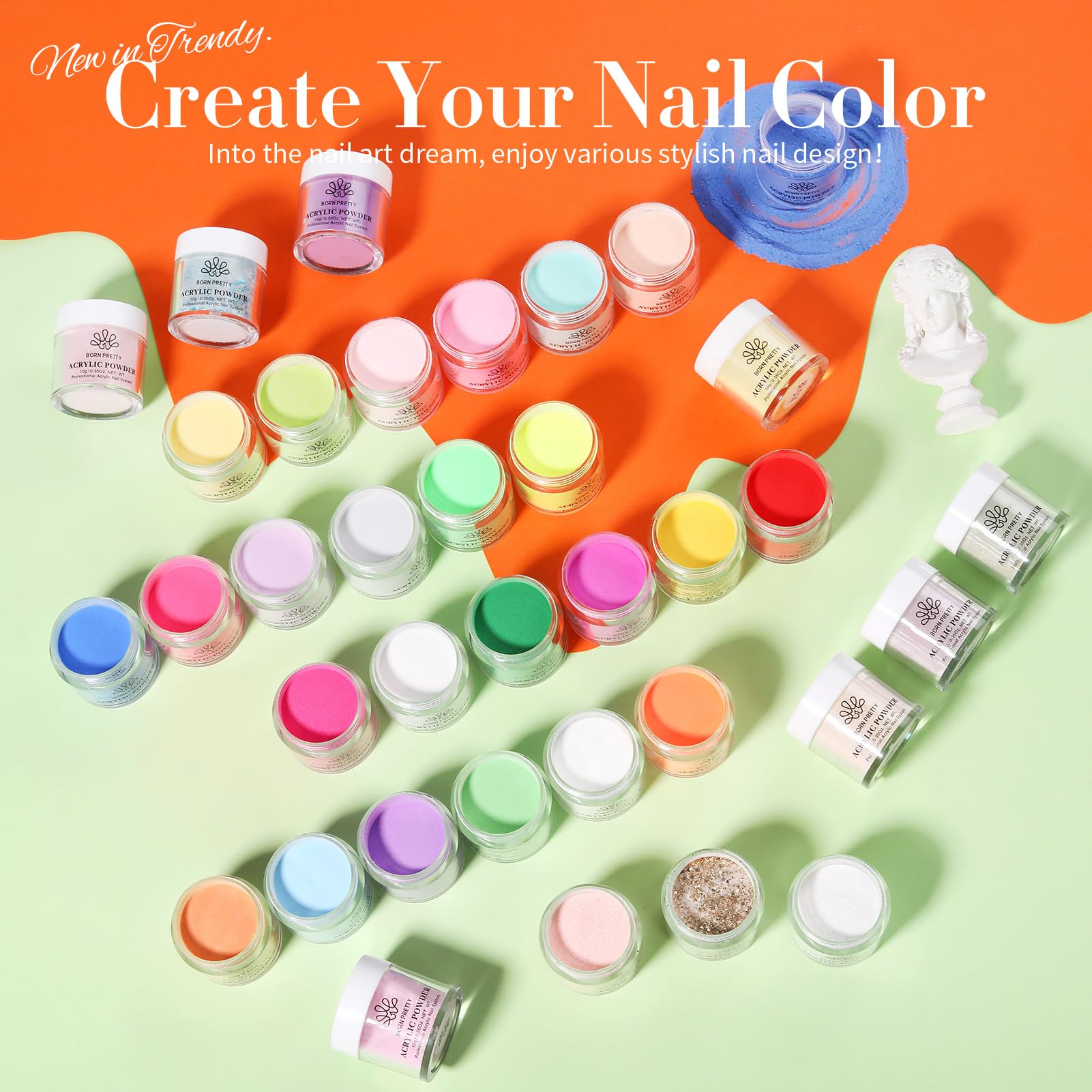 Born Pretty 36-color set supports creative 3D nail art and French extensions