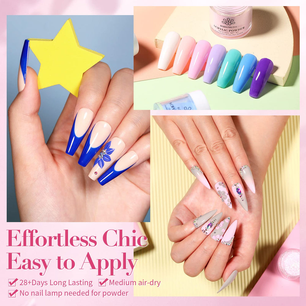 Long-lasting color from Born Pretty acrylic powder for daily wear