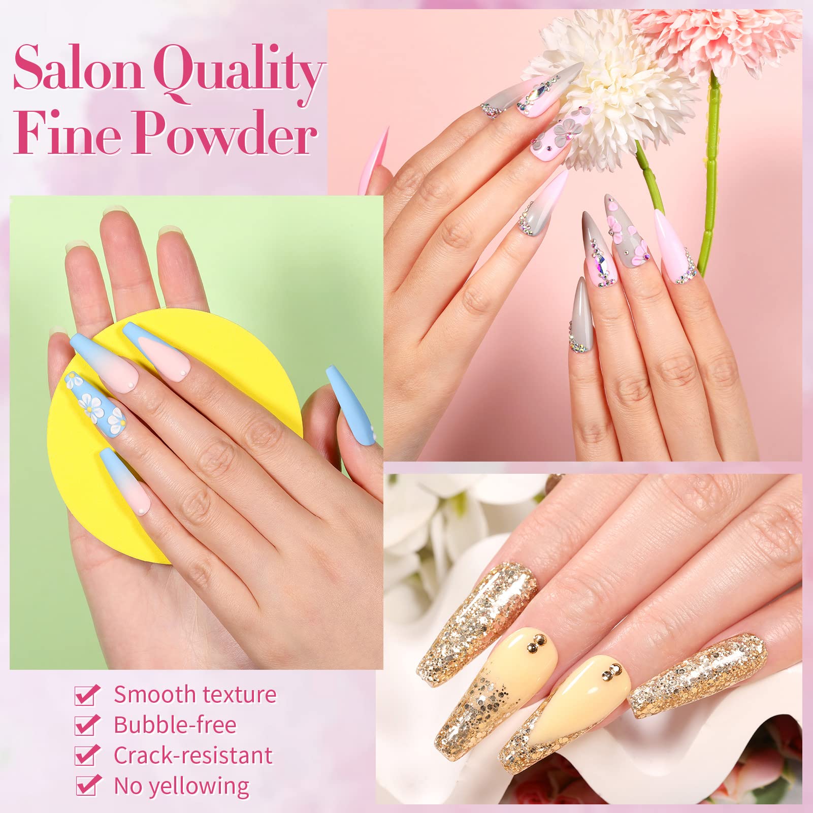 No lamp needed with Born Pretty powder for quicker nail prep