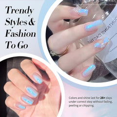 Born Pretty Aurora gel polish bottle angled to show color-shift