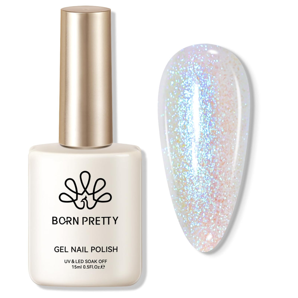 Born Pretty Aurora gel nail polish bottle front with iridescent shimmer