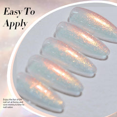 Born Pretty Aurora Gel Nail Polish iridescent glitter detail for dimensional shimmer.