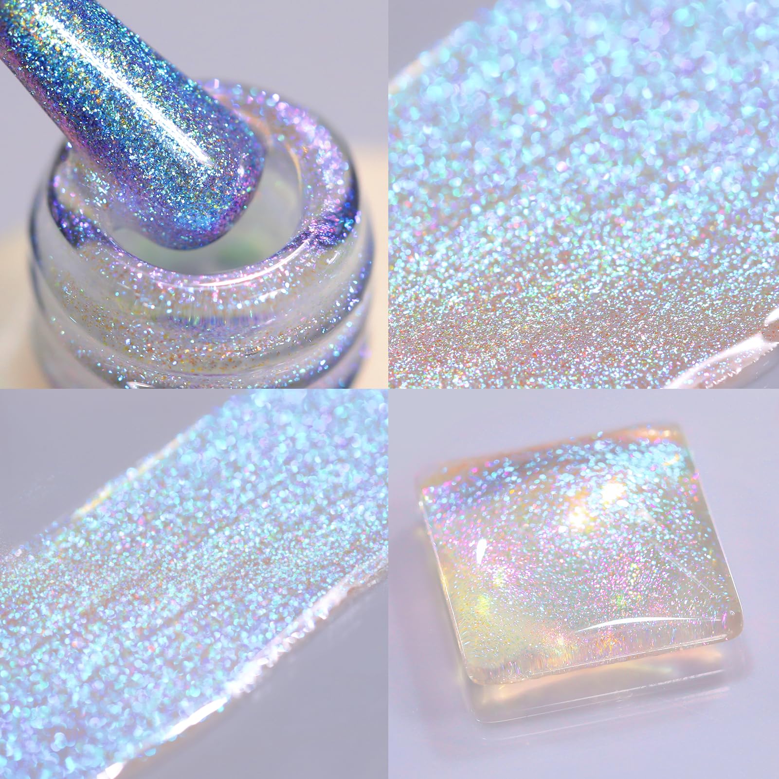 Born Pretty Aurora gel polish swirl demonstrating aurora gradient