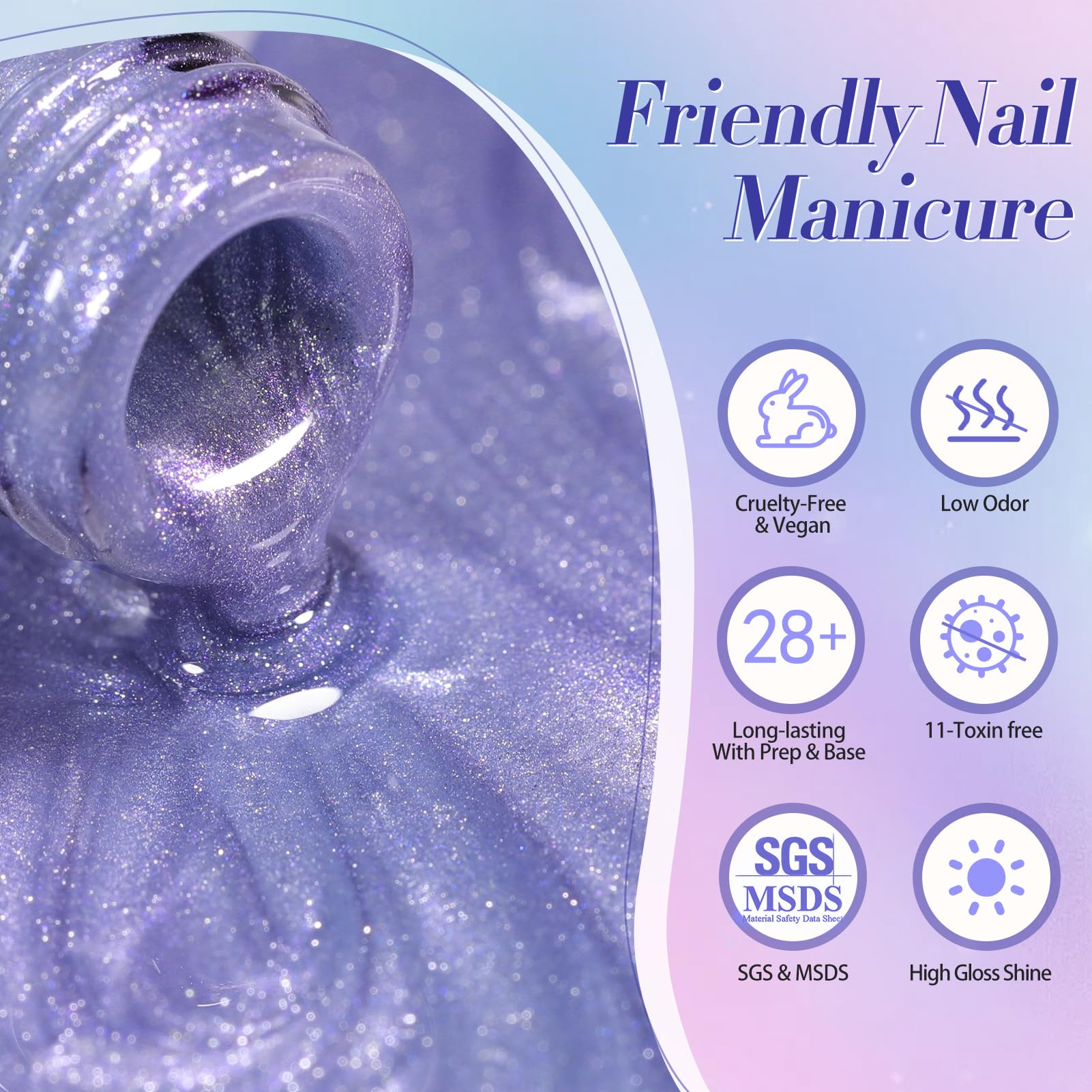 Born Pretty Auroras 7ml bottle pack for compact nail kit