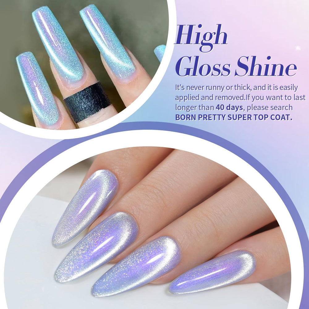 Born Pretty Auroras purple nail polish for rich shimmer in evening looks