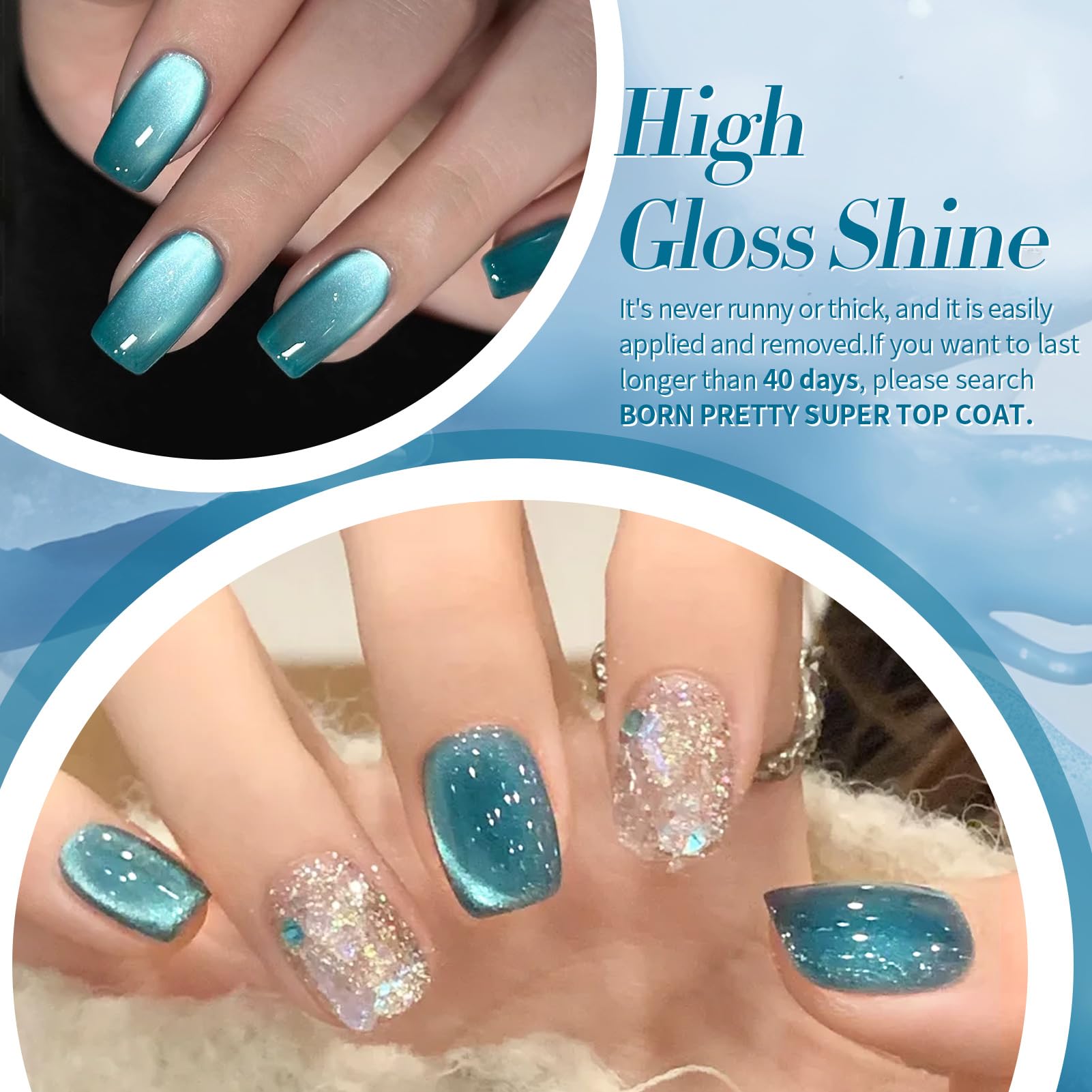 Born Pretty base and top coat setup for lasting shine and durability