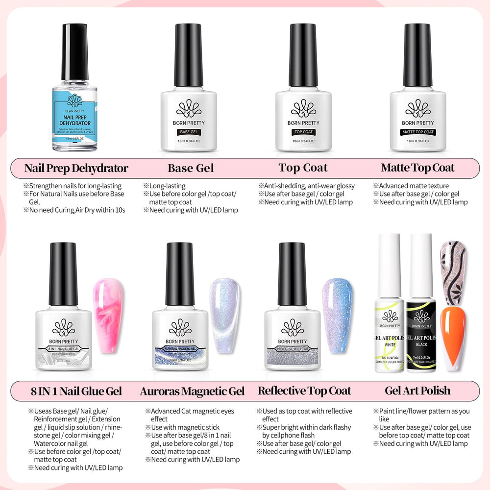 Born Pretty base coat and nail prep dehydrator for clean adhesion