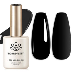 Born Pretty black gel polish 15ml bottle for bold DIY manicure and long-lasting color.