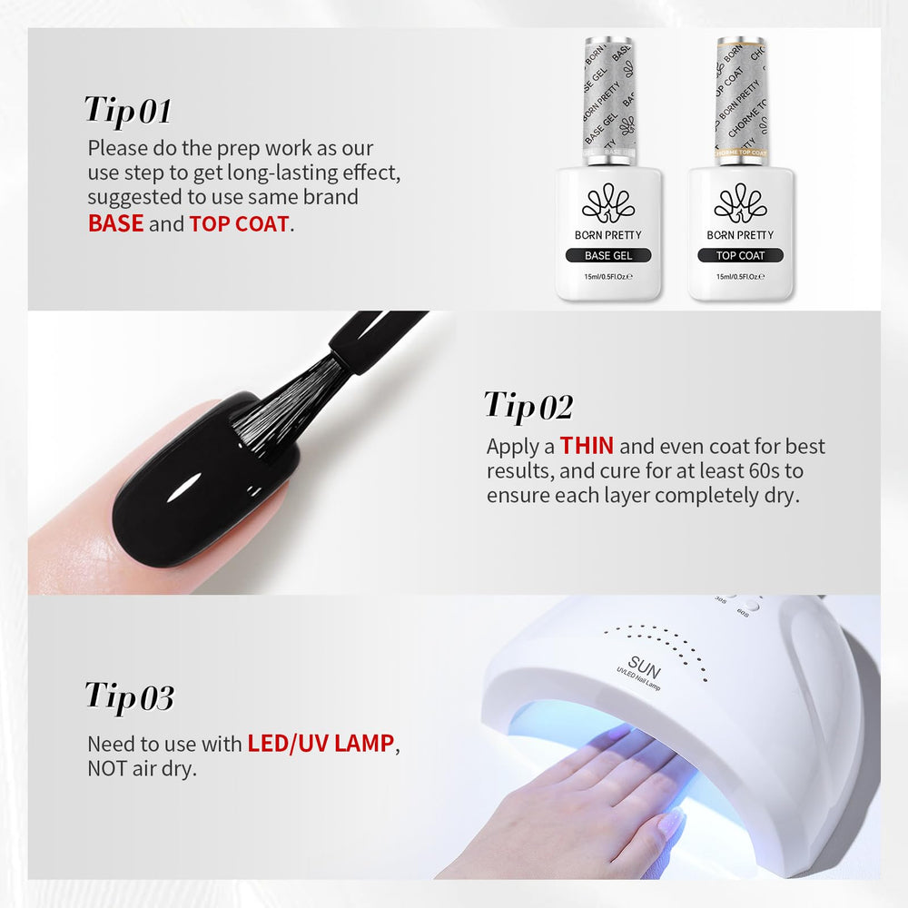 Born Pretty black gel polish enables DIY nails with salon-like results.