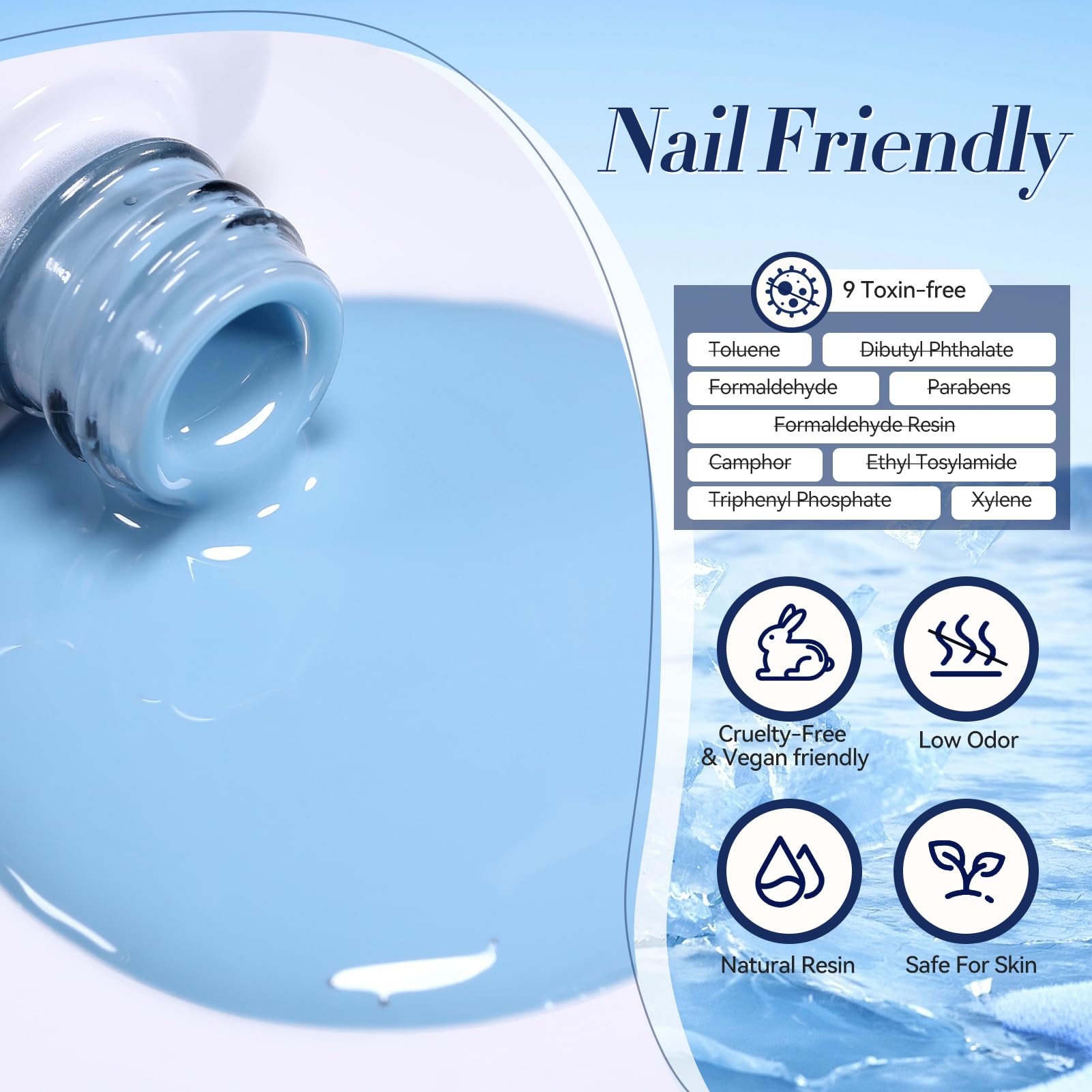 Born Pretty blue gel polish packaging box shown for a gift-ready presentation.