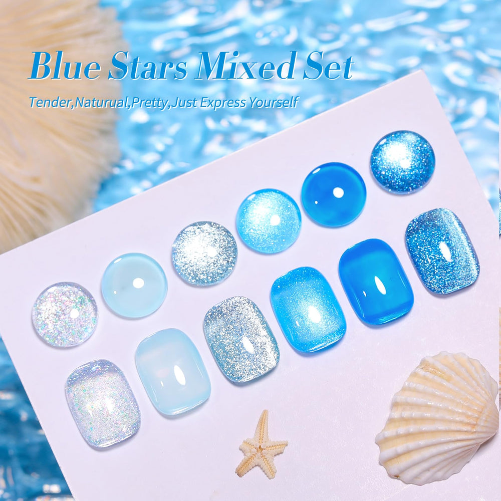 Born Pretty Blue Series palette of blue shades for versatile looks