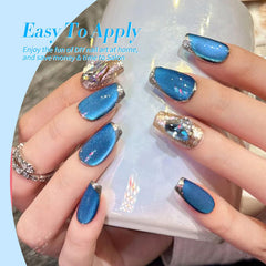 Born Pretty Blue Series cat magnetic eye gel polish for magnetic nail art