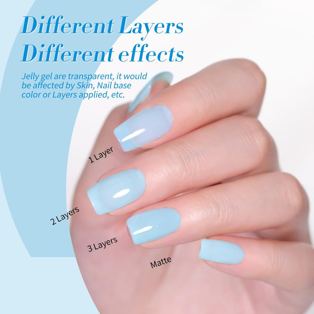 Born Pretty Blue Series easy-to-apply, low-odor gel for healthier nails