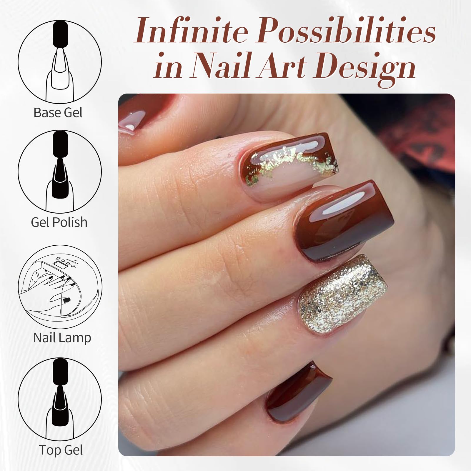 Born Pretty gift-ready packaging for Brown Chocolate gel polish