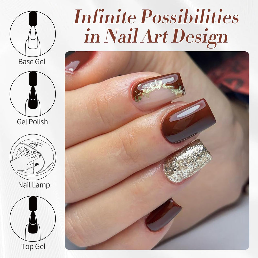 Born Pretty gift-ready packaging for Brown Chocolate gel polish