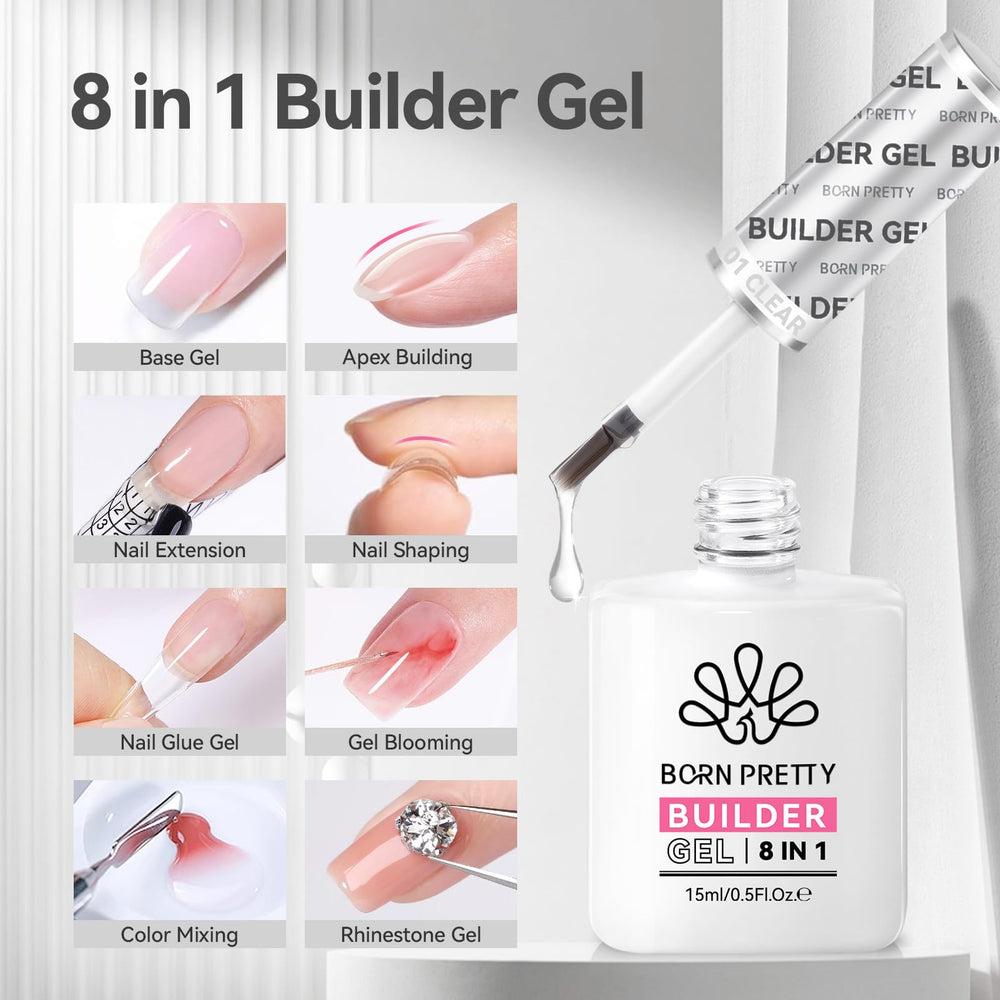 Born Pretty 8-in-1 builder gel apex builder creates strong structure