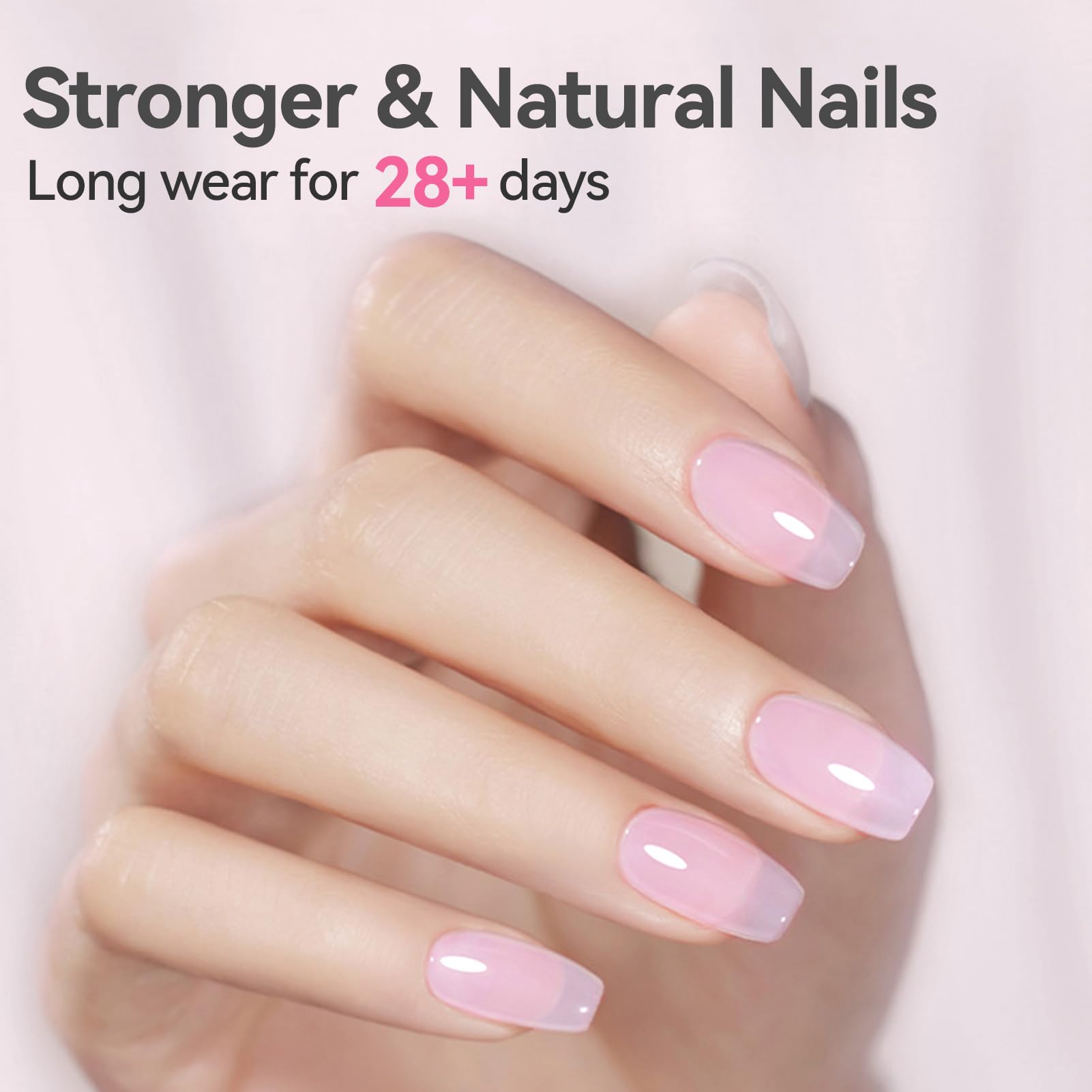 Born Pretty Builder Gel apex builder application demonstrates strong, lightweight nail structure.