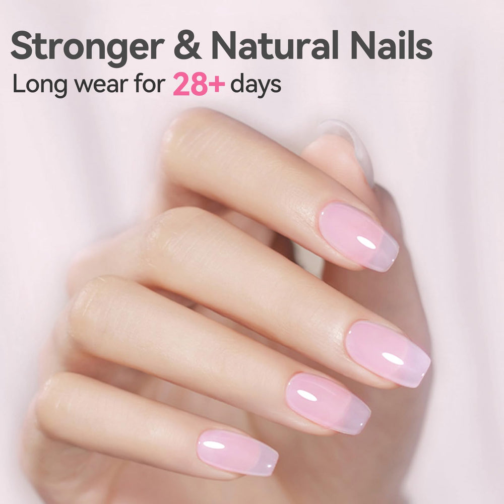 Born Pretty Builder Gel apex builder application demonstrates strong, lightweight nail structure.