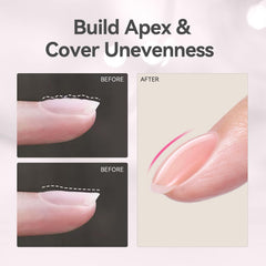 Born Pretty gel used as nail extension strengthener with natural look