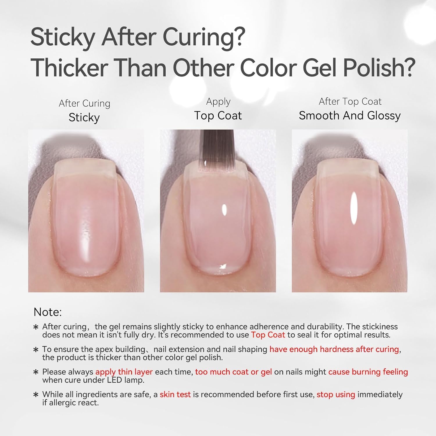 Born Pretty Builder Gel nail glue to secure tips and rhinestones.