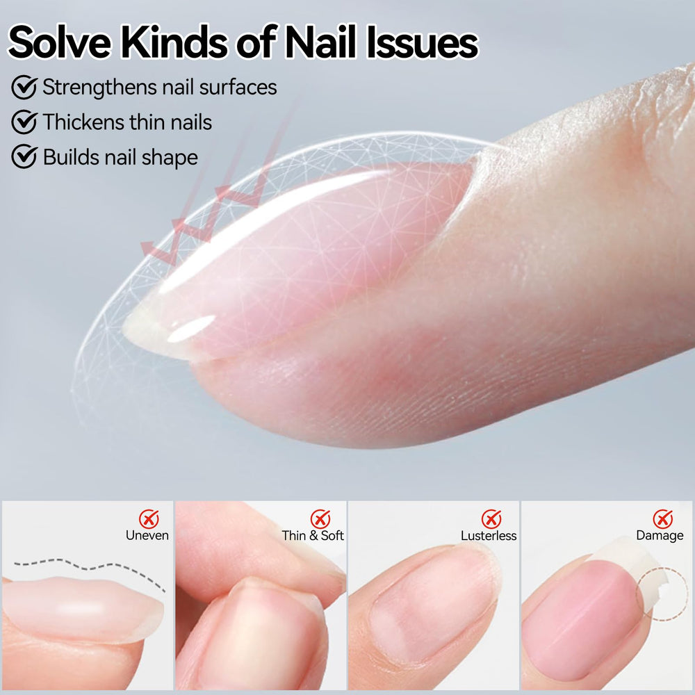 Apex-building capability demonstrated on a nail tip with steady gel buildup.