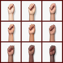 Born Pretty burgundy gel nail polish on nail art design example