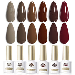 Born Pretty burgundy wine red gel polish for rich color and long wear.