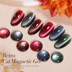 Born Pretty cat eye gel magnet swatches show color-shift depth for salon-like nails.