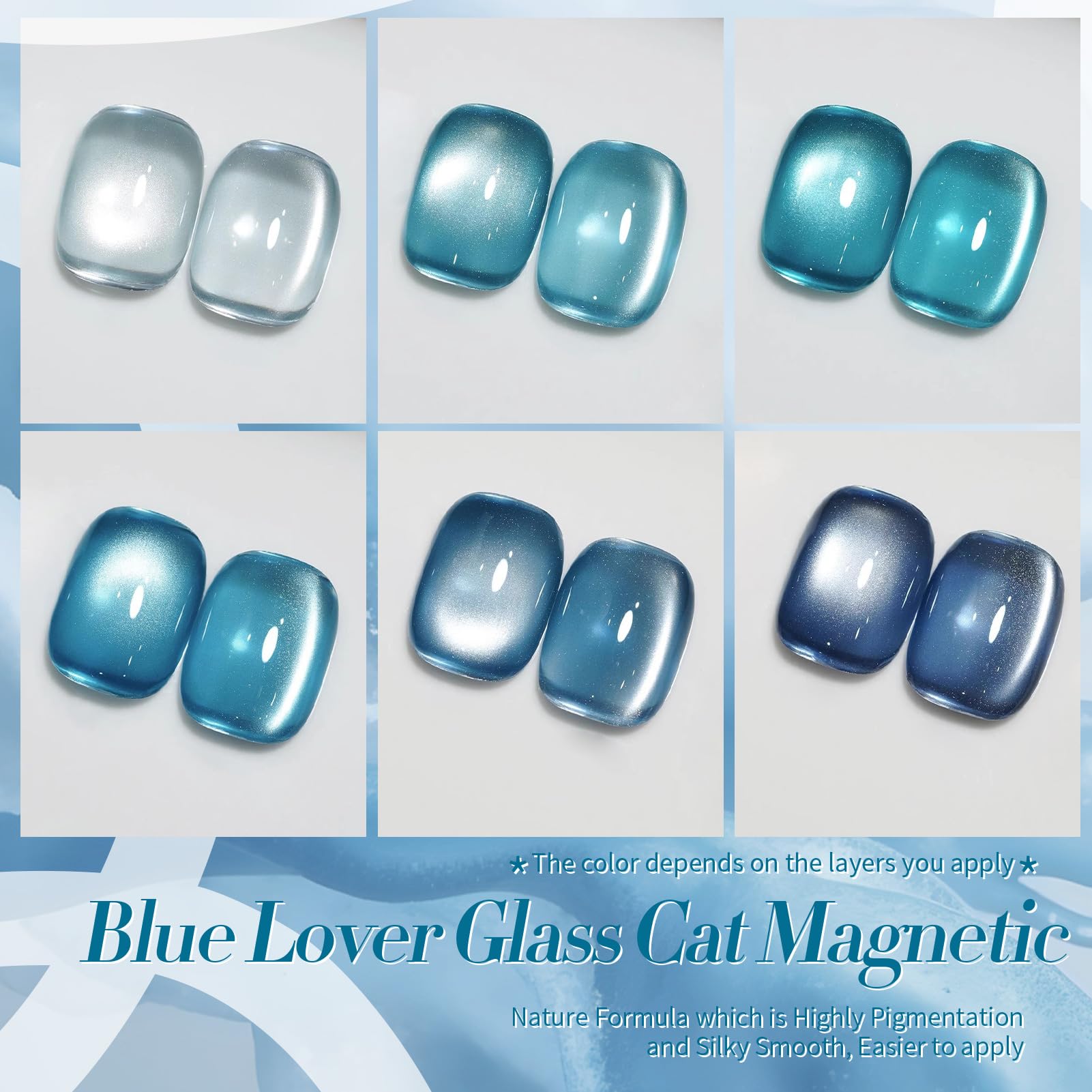 Born Pretty cat-eye magnetic effect close-up highlighting shifting shimmer