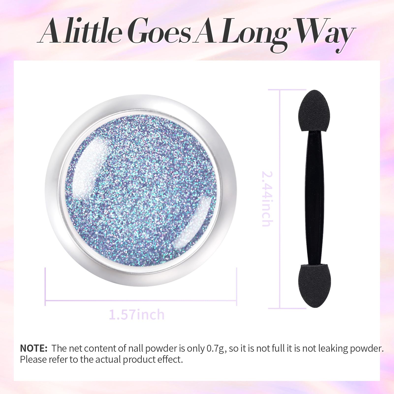 Top coat plus magnet reveal cat-eye effect with Born Pretty powder.