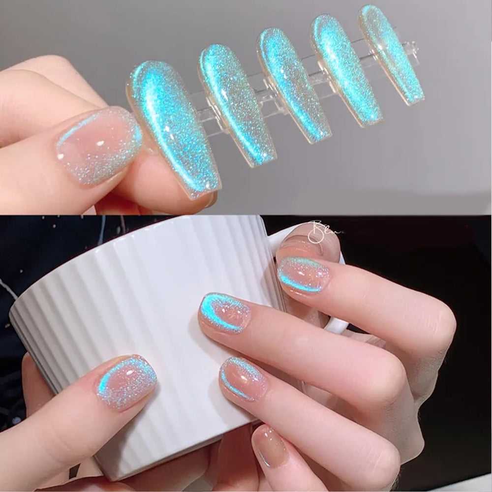 Born Pretty Cat Magnetic Eye Gel Polish Aurora Red swatch with bold, vivid color
