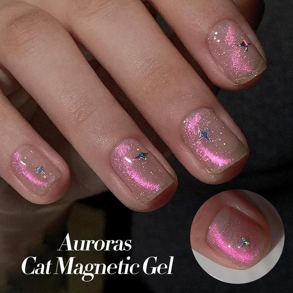 Born Pretty Cat Magnetic Eye Gel Polish Aurora Yellow swatch for bright nail accents