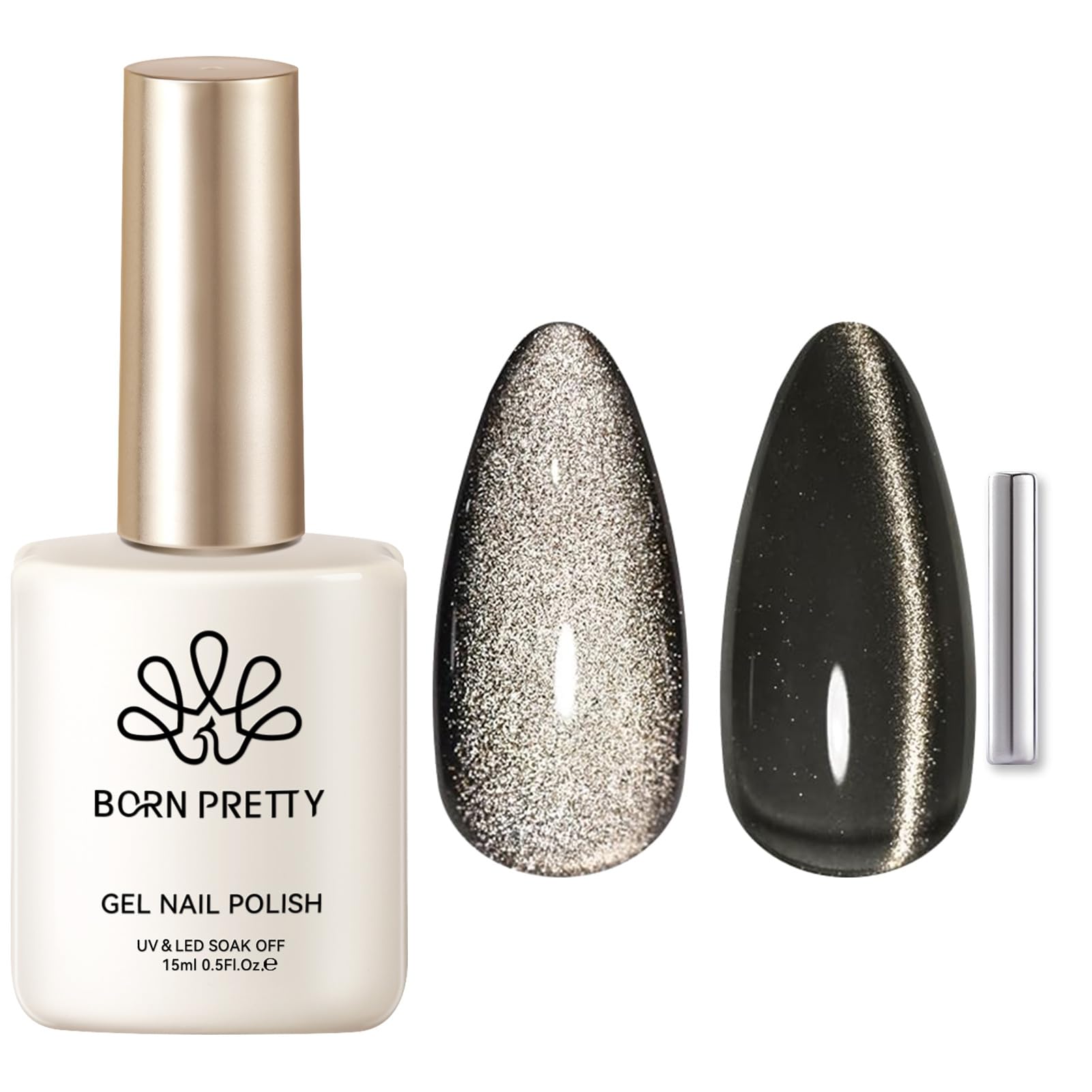 Born Pretty Cat Magnetic Eye Gel Polish bottle close-up with high gloss.
