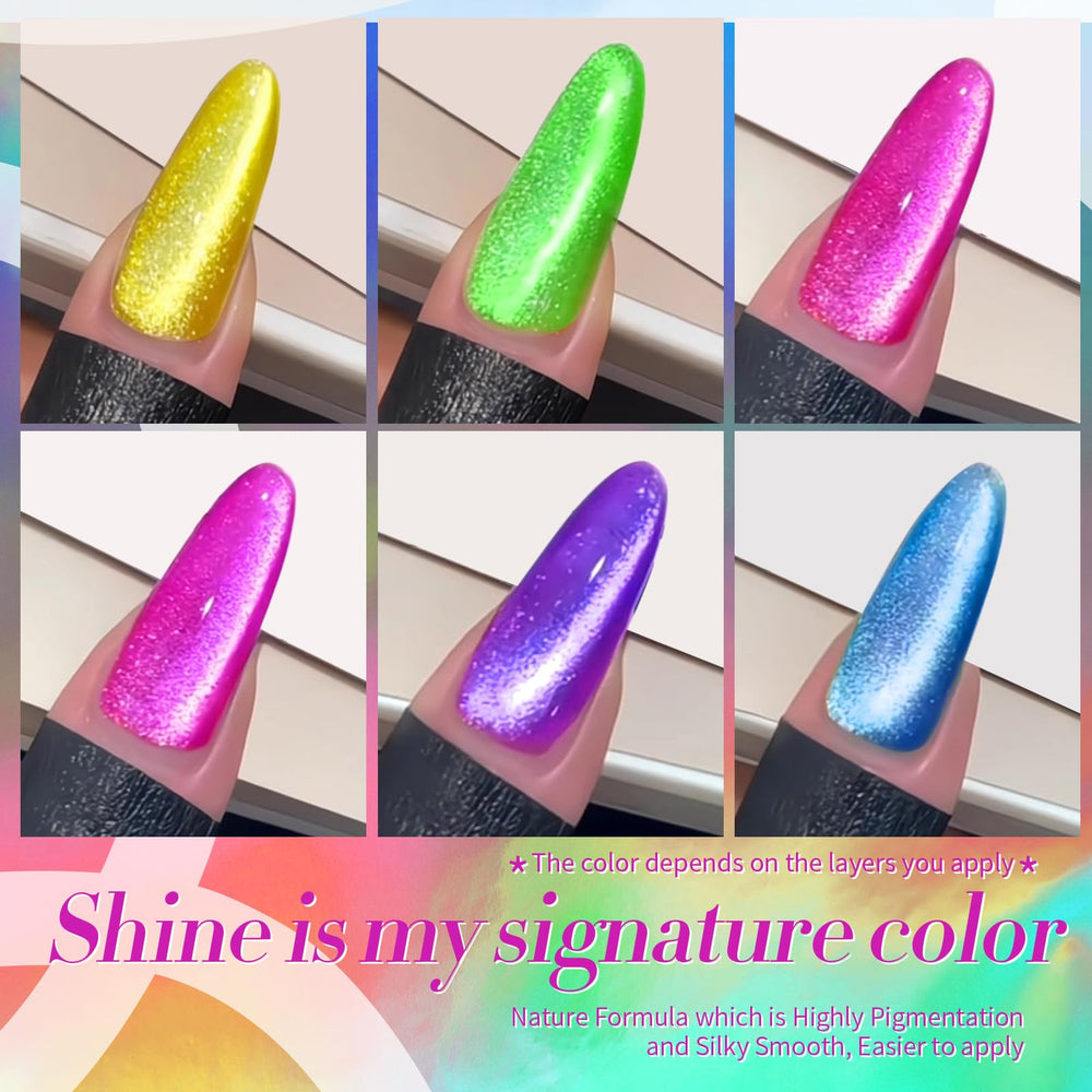 Born Pretty Cat Magnetic Eye Gel Polish closeup highlighting rich color and magnetic effect.