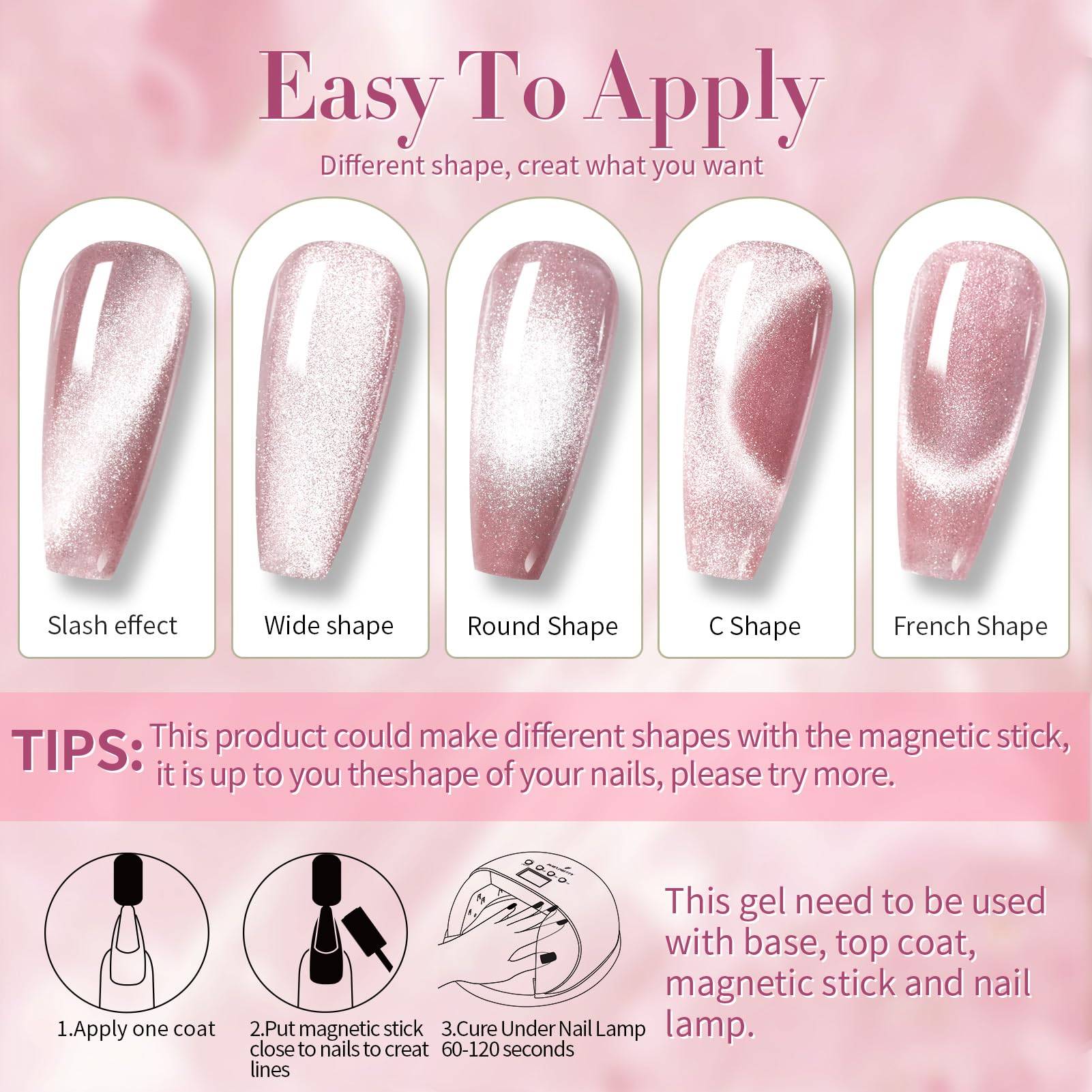Born Pretty Cat Magnetic Gel Nail Polish Holographic Glow shows shifting rainbow sparkle
