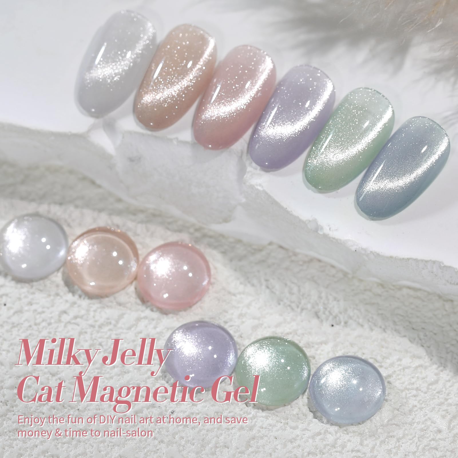 Born Pretty magnetic design idea with Born Pretty cat polish for chic nails.