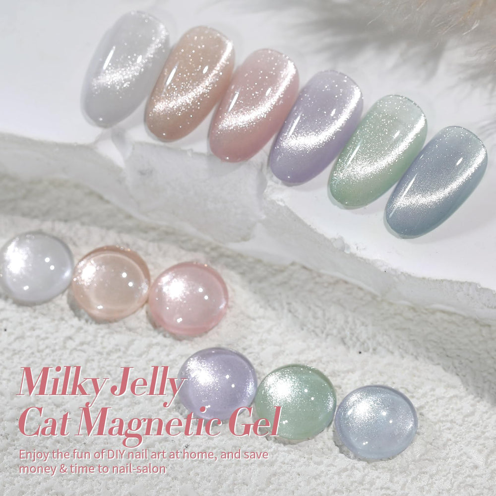 Born Pretty magnetic design idea with Born Pretty cat polish for chic nails.